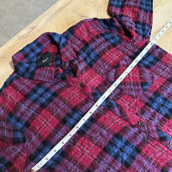 Rails Brady Button Down Shirt Mulberry Teal Blue M - Picture 11 of 12